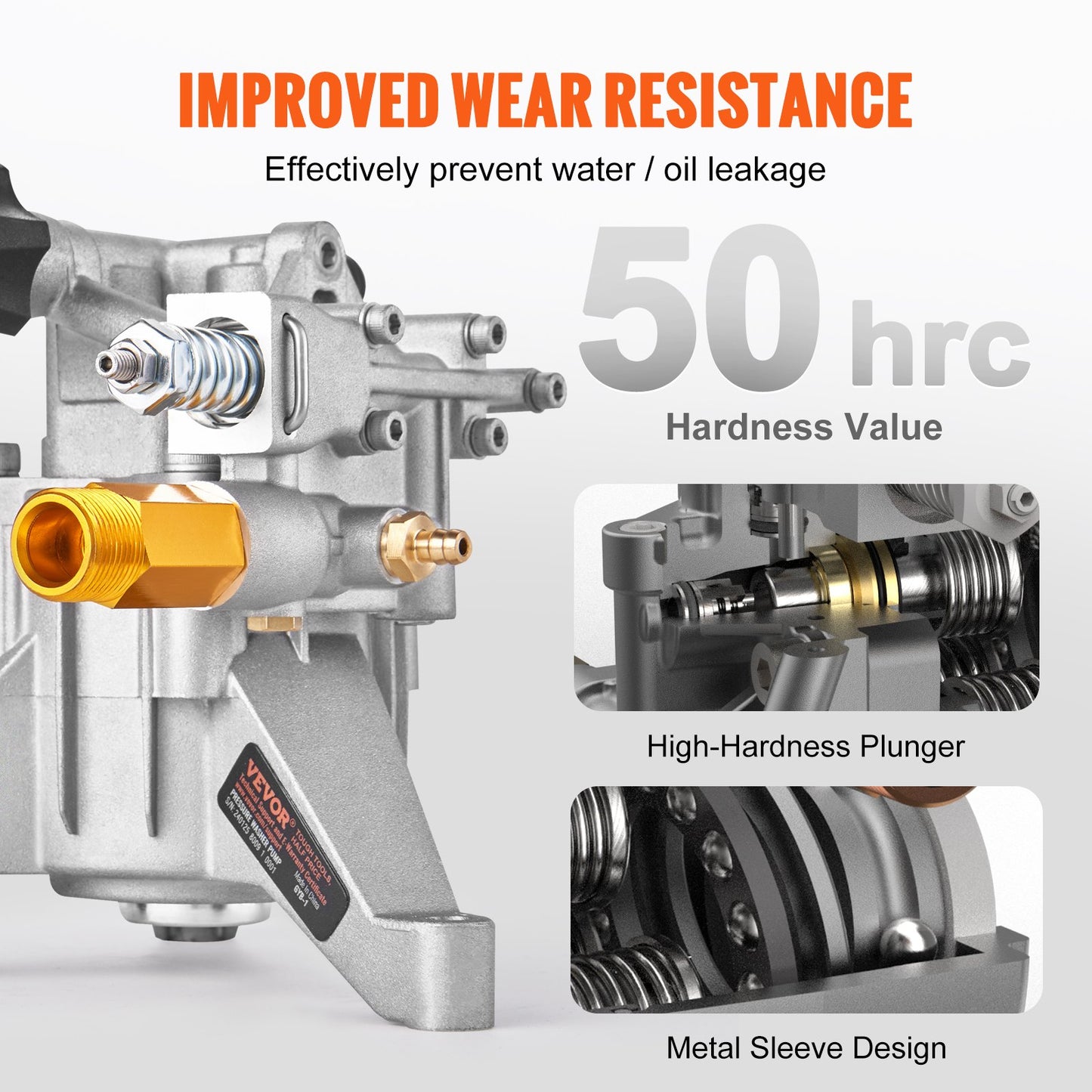Pressure Washer Pump Replacement Kit 3400 PSI 2.5 GPM for Honda Simpson RYOBI