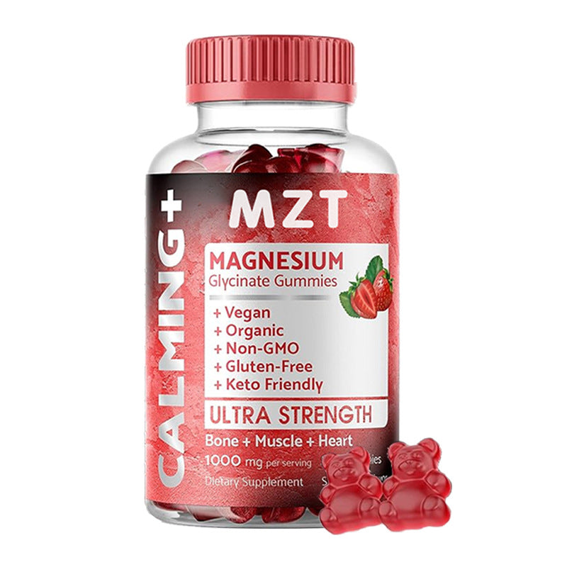 Magnesium Glycinate Soft Candy Tablets - Strawberry Flavor, 90 Count