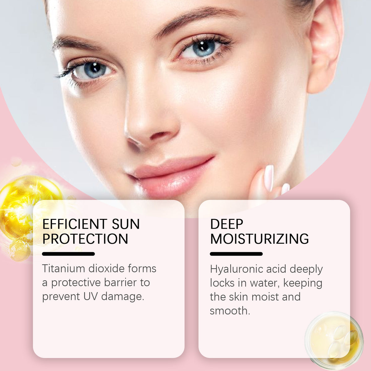Facial and Body Moisturizer with UV Protection - 50g Brightening Neck Cream