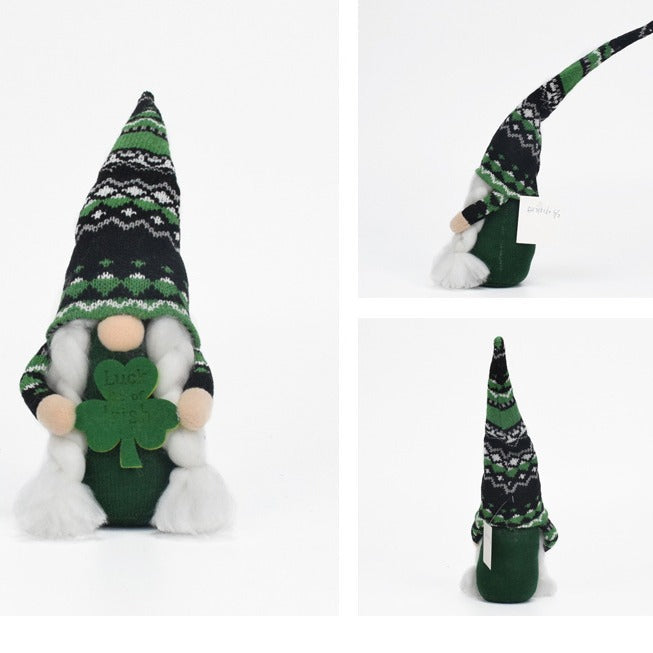 Saint Patrick's Day Baby Doll Decoration - Cloth Faceless Ornament for Home & Party
