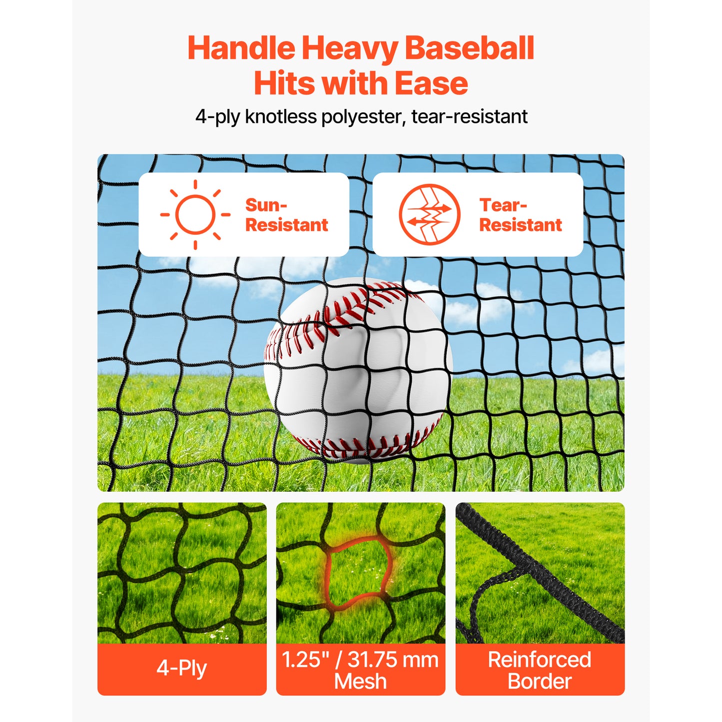 Portable Baseball Batting Cage 33x12x9.8 FT with Netting & Pitching Machine Opening