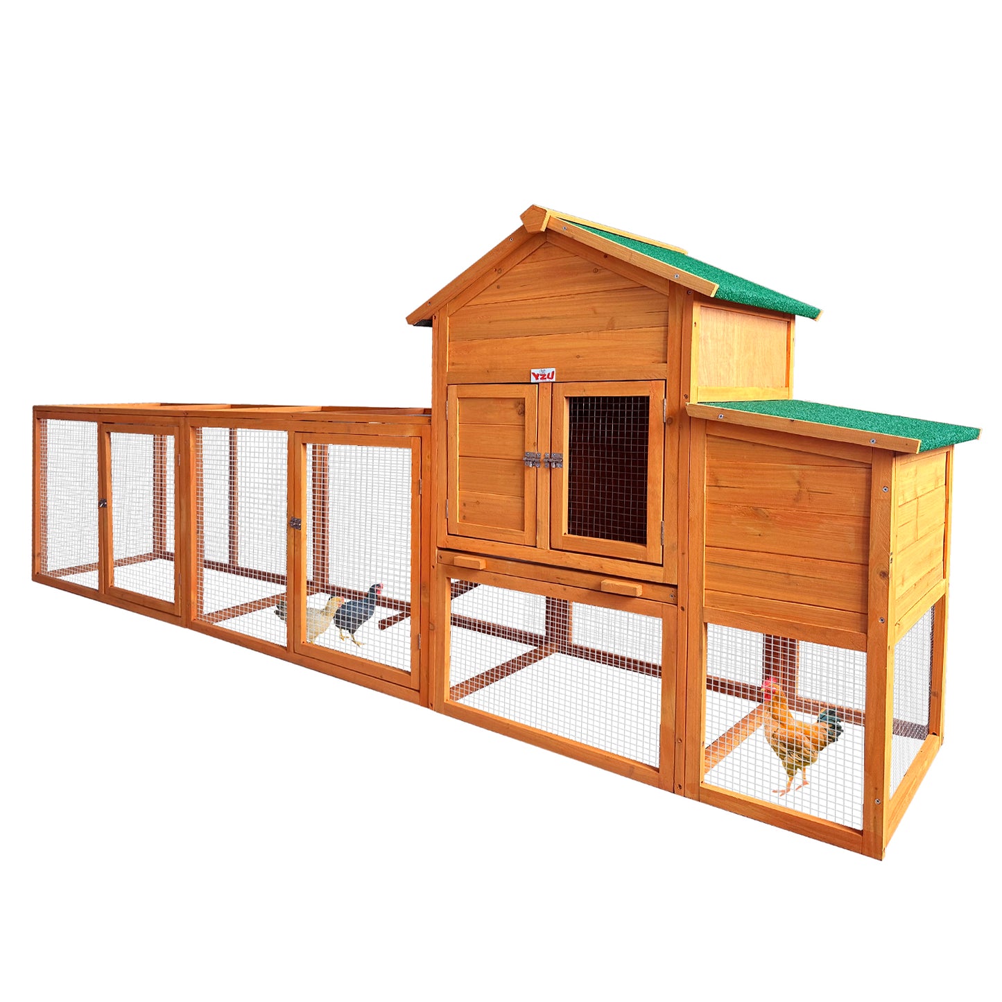 Wooden Chicken Coop - Orange - Single Box Design