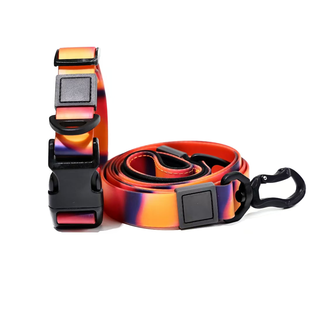 Waterproof Dog Leash Set with PVC Coating - Traction Rope for Outdoor Walks