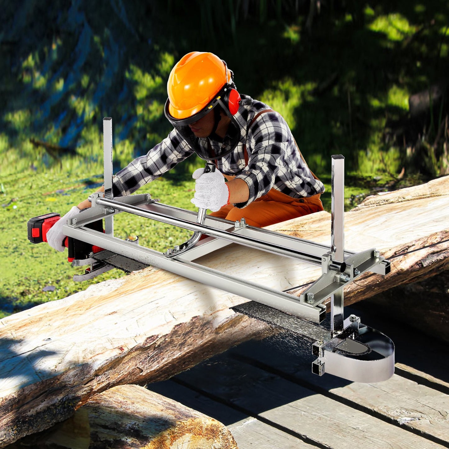 Portable Chainsaw Mill with Guide Bar 14-36 Inches for Woodworking