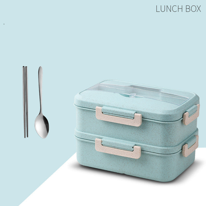 Portable Microwave Lunch Box with Heating Function and Meal Accessories