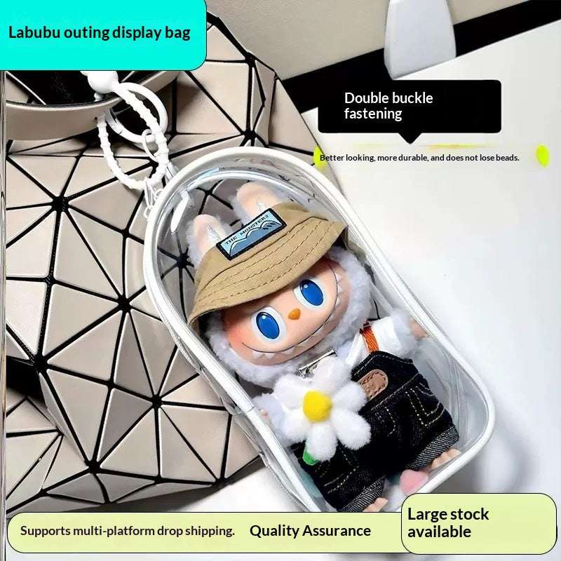 High Transparency PVC Storage Bag for Outdoor Use - Thickened Multipurpose Bag with Keychain