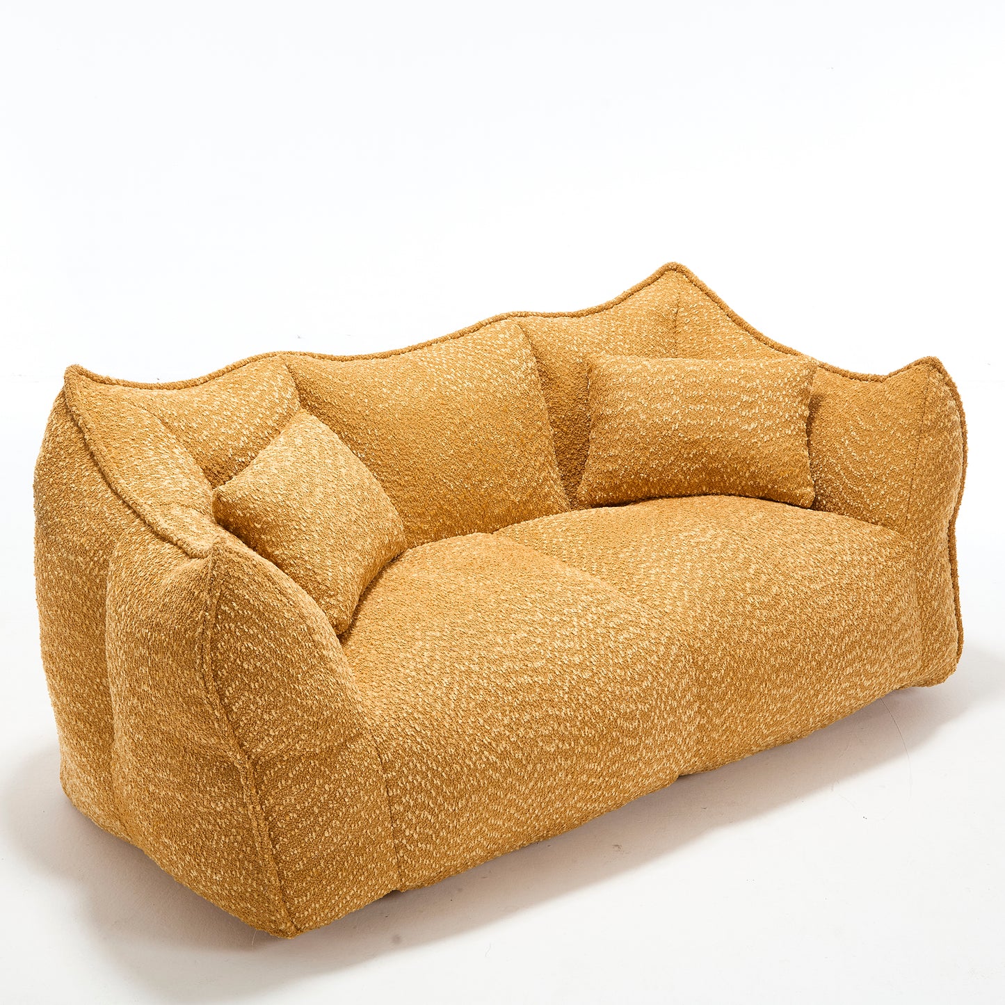 Yellow Beanbag Chair with Foam Core for Comfort & Relaxation