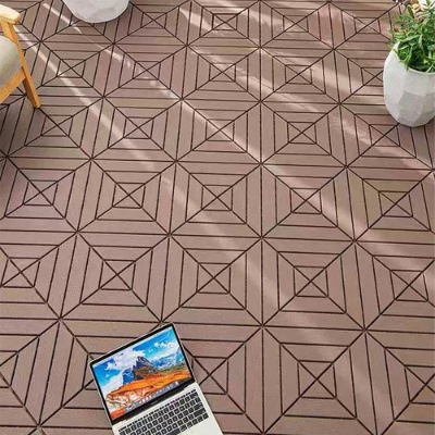 Interlocking Deck Tiles 44 Pack Waterproof Outdoor Patio Flooring 12x12 Square