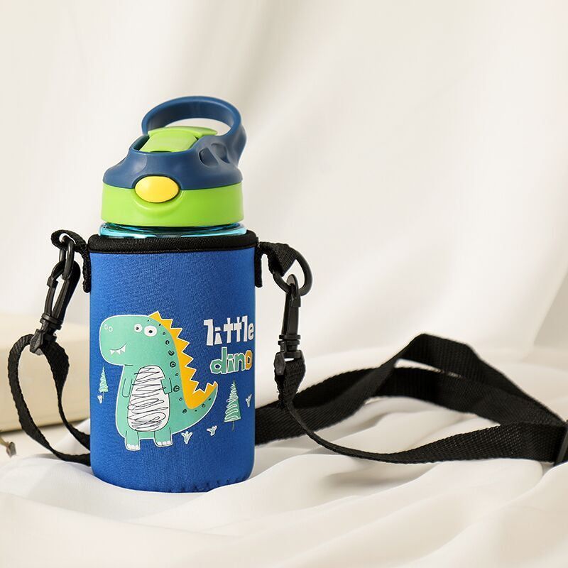Children's Leak-proof Portable Plastic Straw Cup - Drop-proof, Reusable, Kids Drinkware