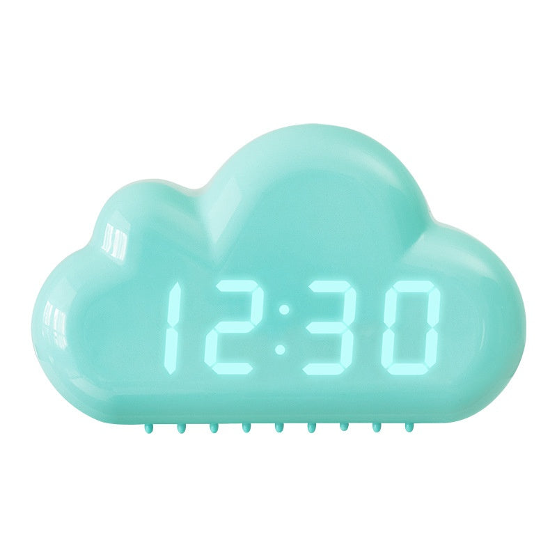 Voice-Controlled LED Bedside Clock with Calendar and Luminous Display