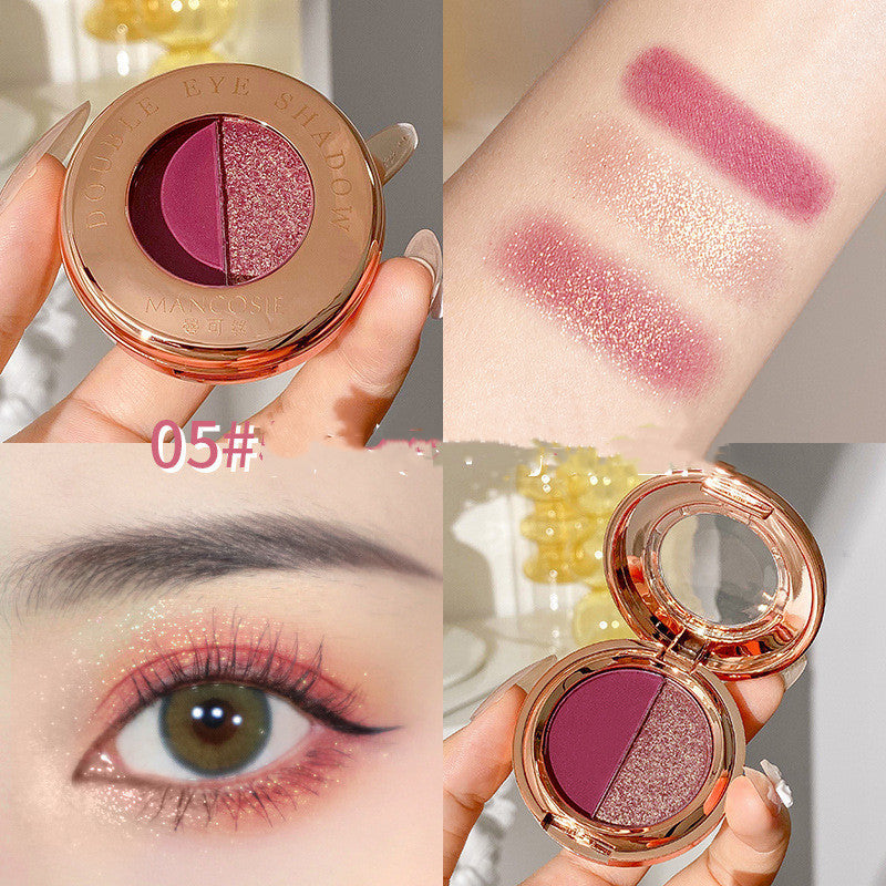 Colorful Eyeshadow Palette with Matte and Glitter Finishes - Multiple Shades