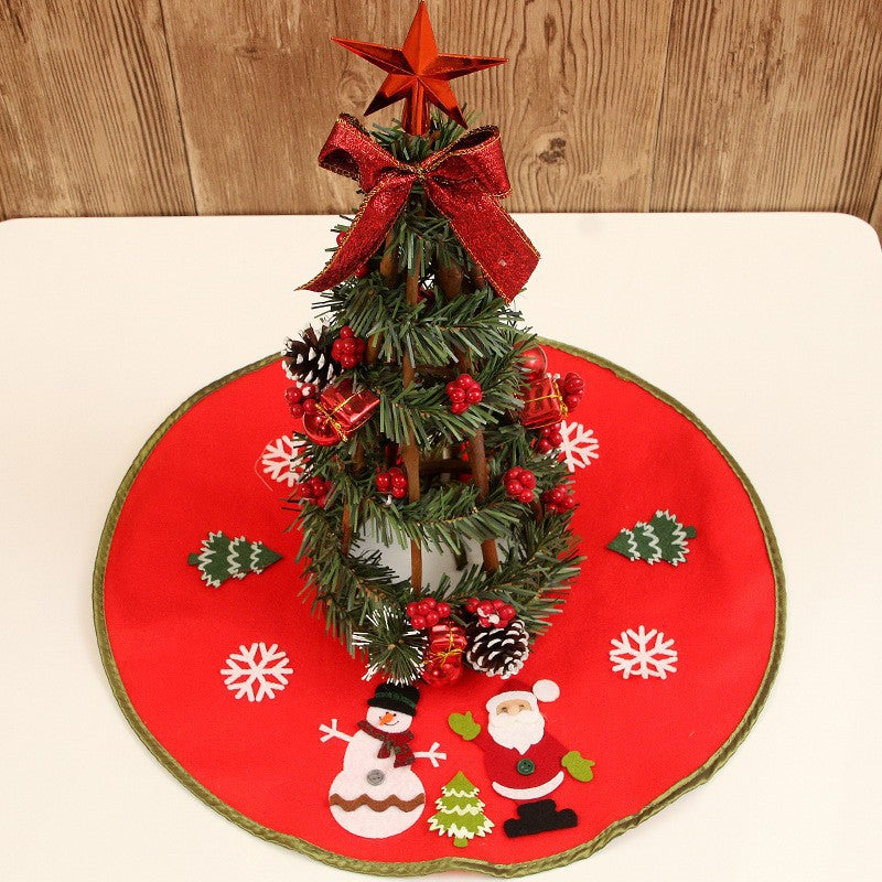 Christmas Tree Skirt 46cm Non-Woven Fabric Holiday Decor