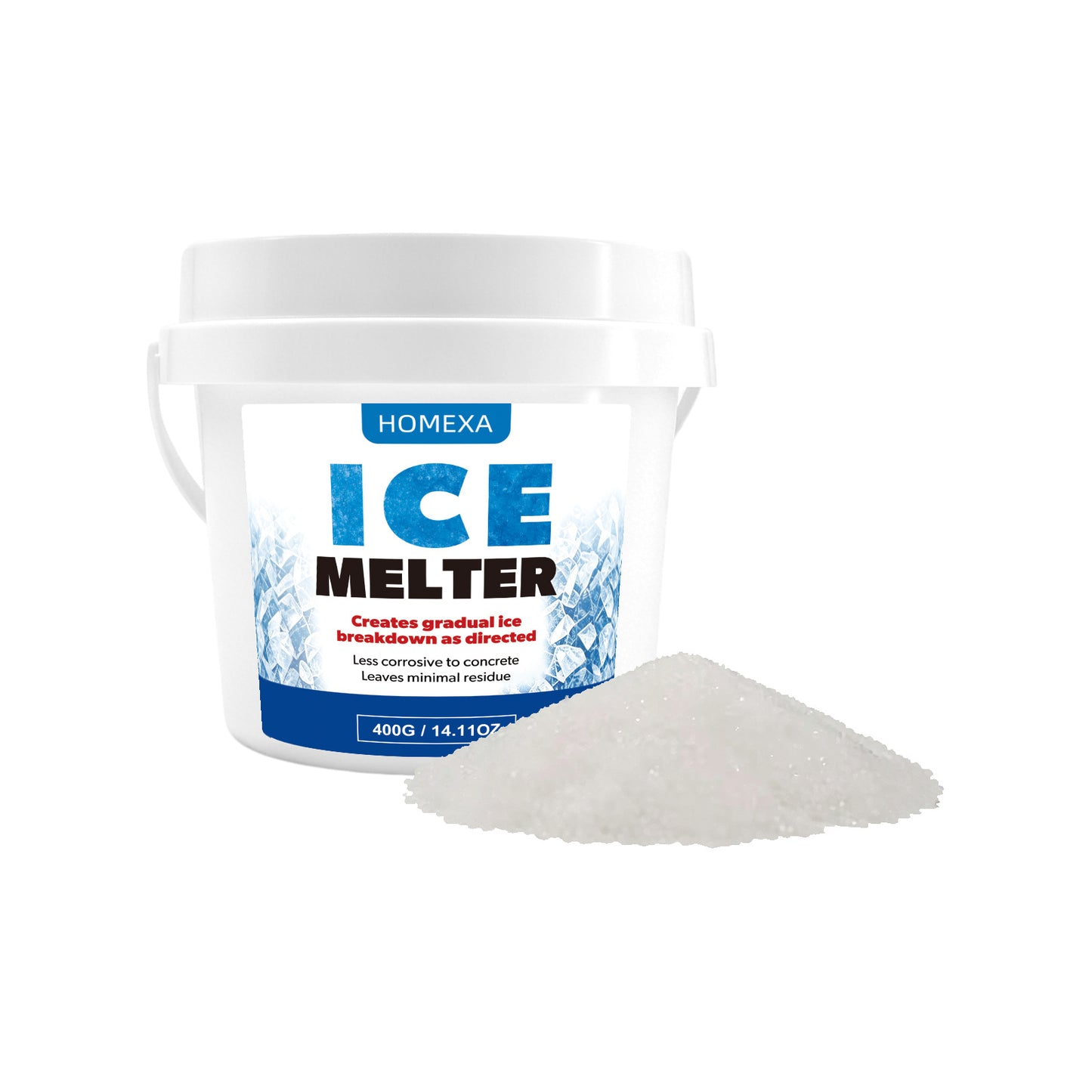 Ice Melter 400G Salt De-Icer for Snow & Ice Removal - Safe & Effective