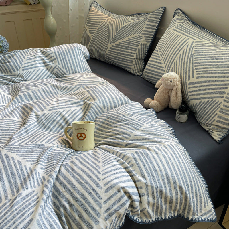 Thickened Cotton Duvet Cover Set for Fall and Winter - Modern & Minimalist