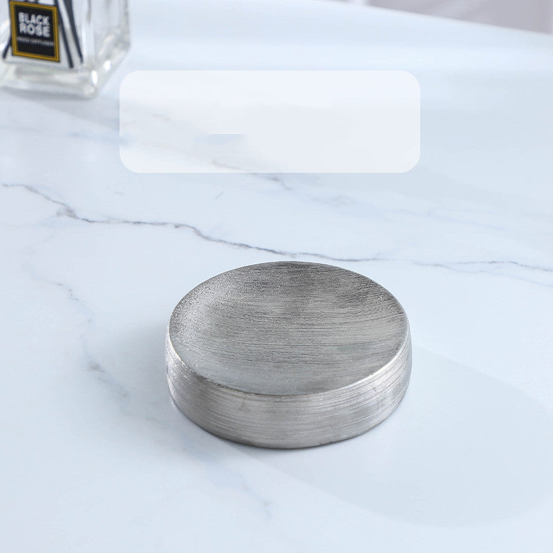 Handmade Vintage Ceramic Bathroom 5-Piece Set - Brushed Silver Finish
