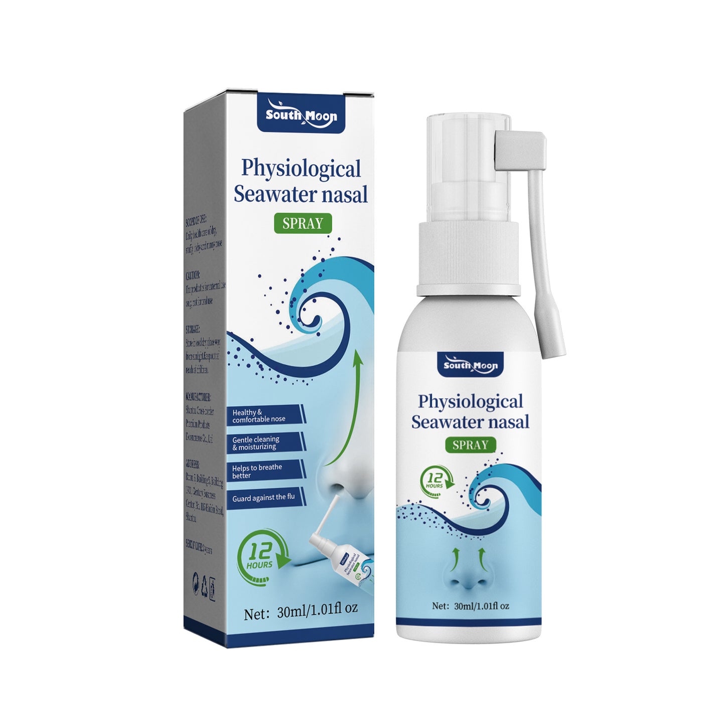 Physiological Seawater Nasal Spray for Congestion and Allergy Relief