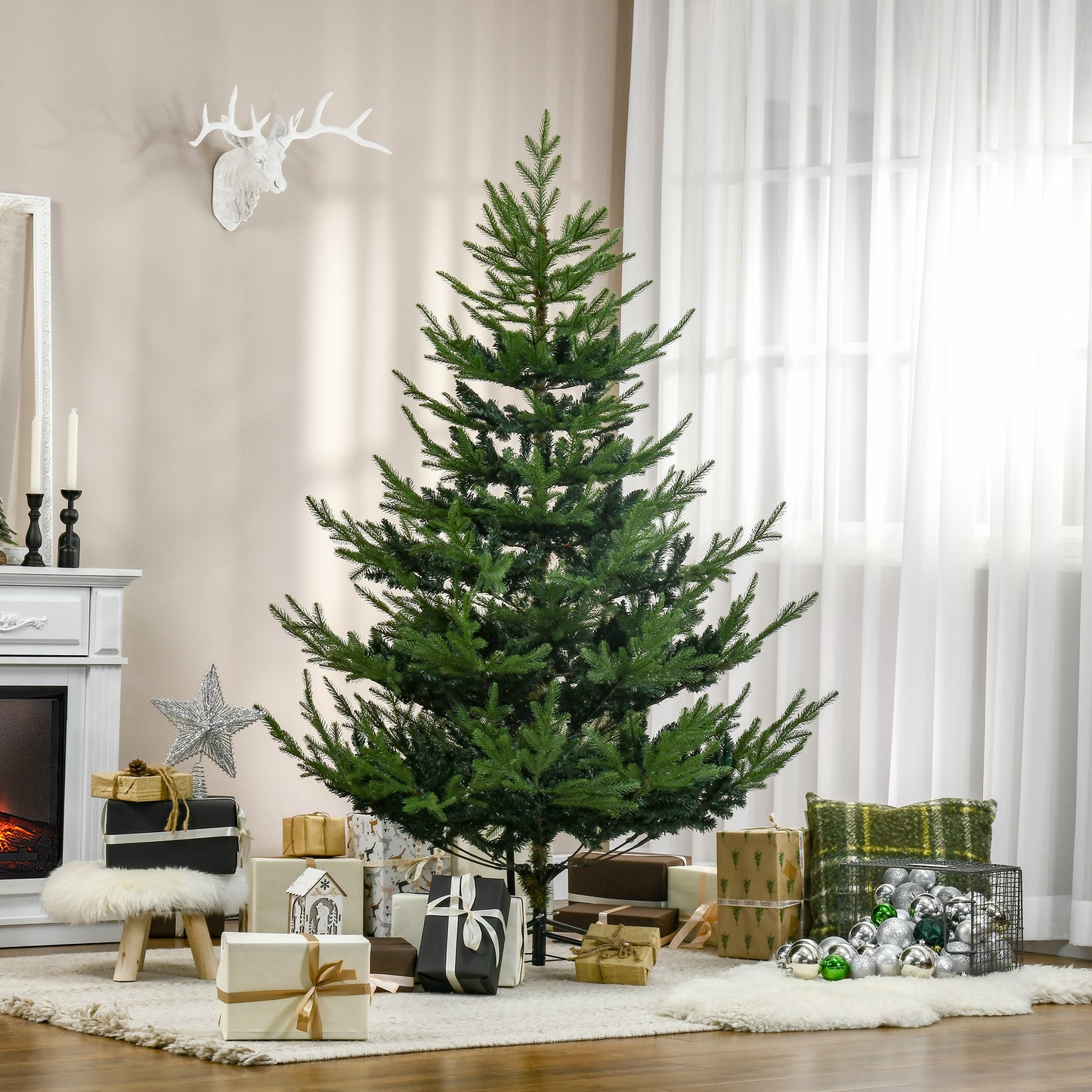 6 Foot Artificial Christmas Tree - Nordic Pine with 795 Branches