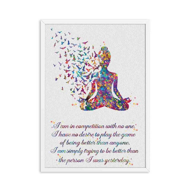 Meditation Canvas Wall Art - Abstract Buddha Home Decor, Frameless