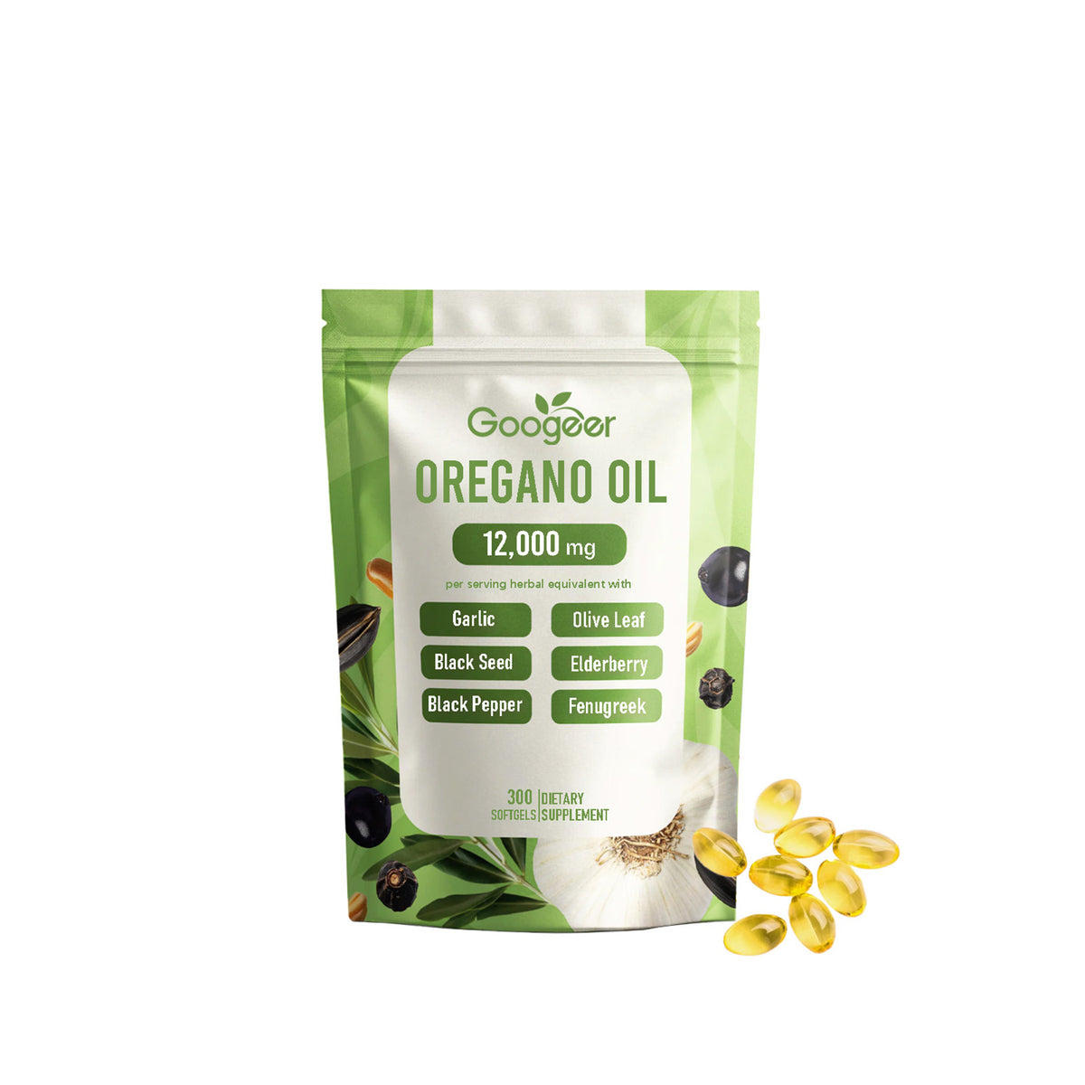 Oregano Oil Compound Softgels - 300 Capsules