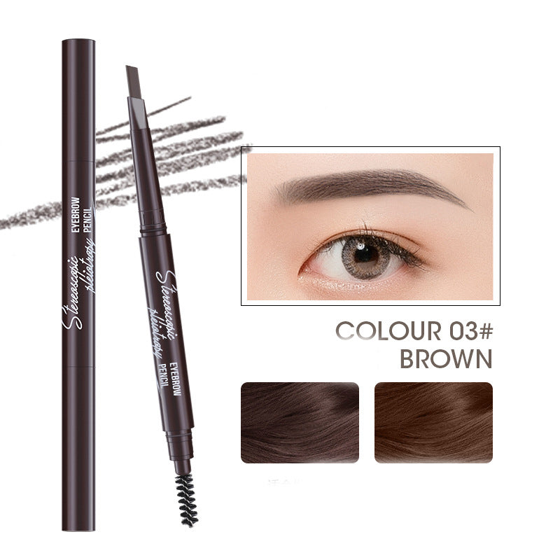Triangular Double Head Auto-Rotating Eyebrow Pencil - Multiple Styles & Colors
