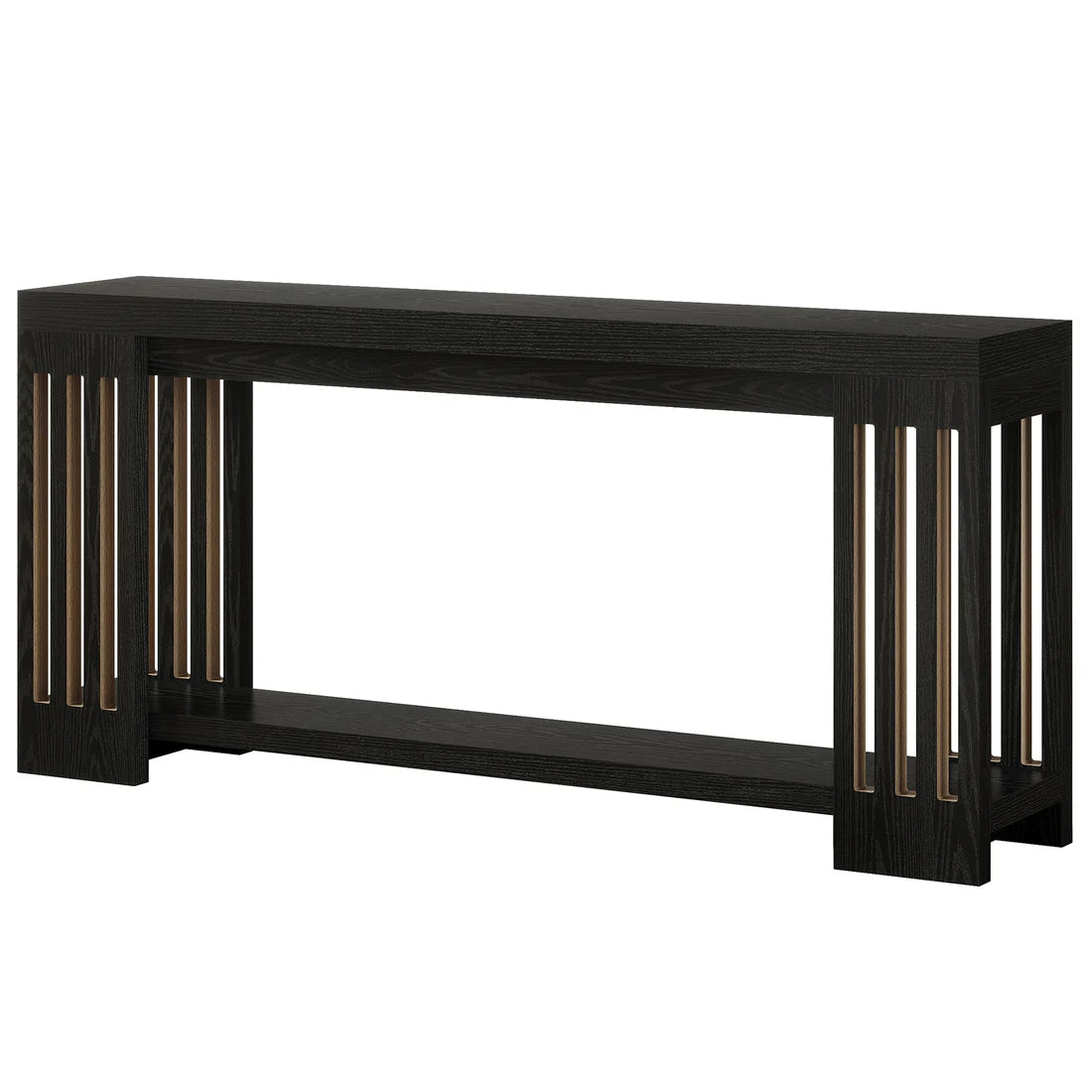 Console Table - 2-Tier Sofa Table with Farmhouse Design