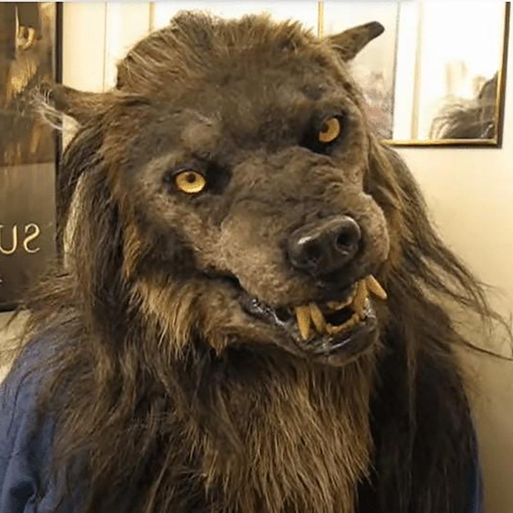 Latex Wolf Head Mask Cosplay Costume Prop for Party & Themed Events