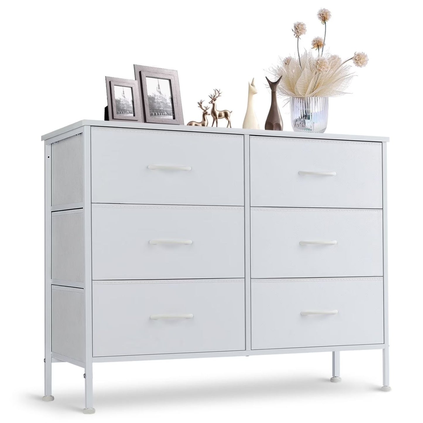 6 Drawer Fabric Dresser - Versatile Storage Cabinet for Home