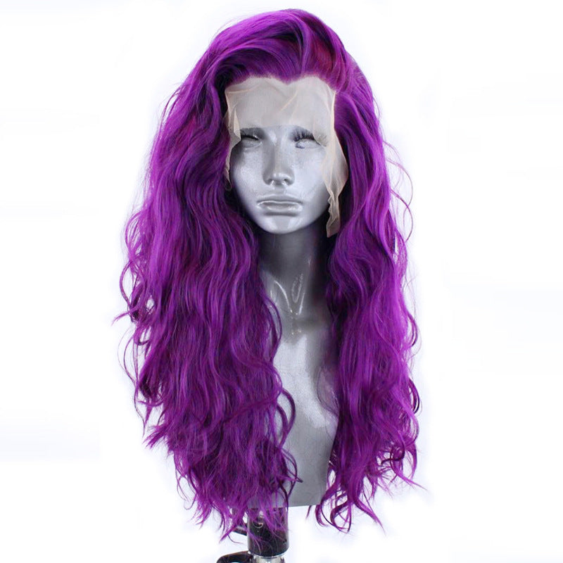 High Temperature Synthetic Lace Wig with Micro-Roll Big Wave Style - Full Lace Hairpiece for Women