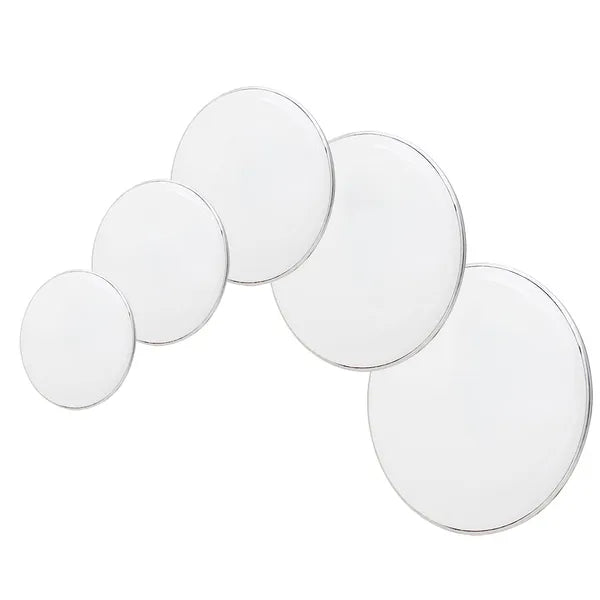 White Drum Heads Set - 22", 16", 14", 13", 12" - PET Material