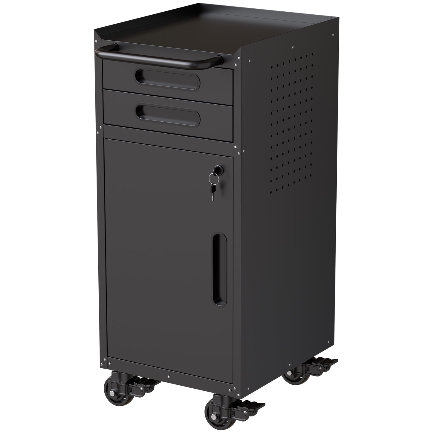 34.3 Narrow Rolling Tool Cabinet - Space-Saving Garage Storage With