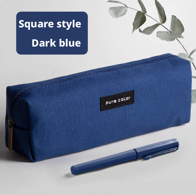 Square Pencil Case Off-White Oxford Cloth Multiple Variants - Pen & Pencil Organizer