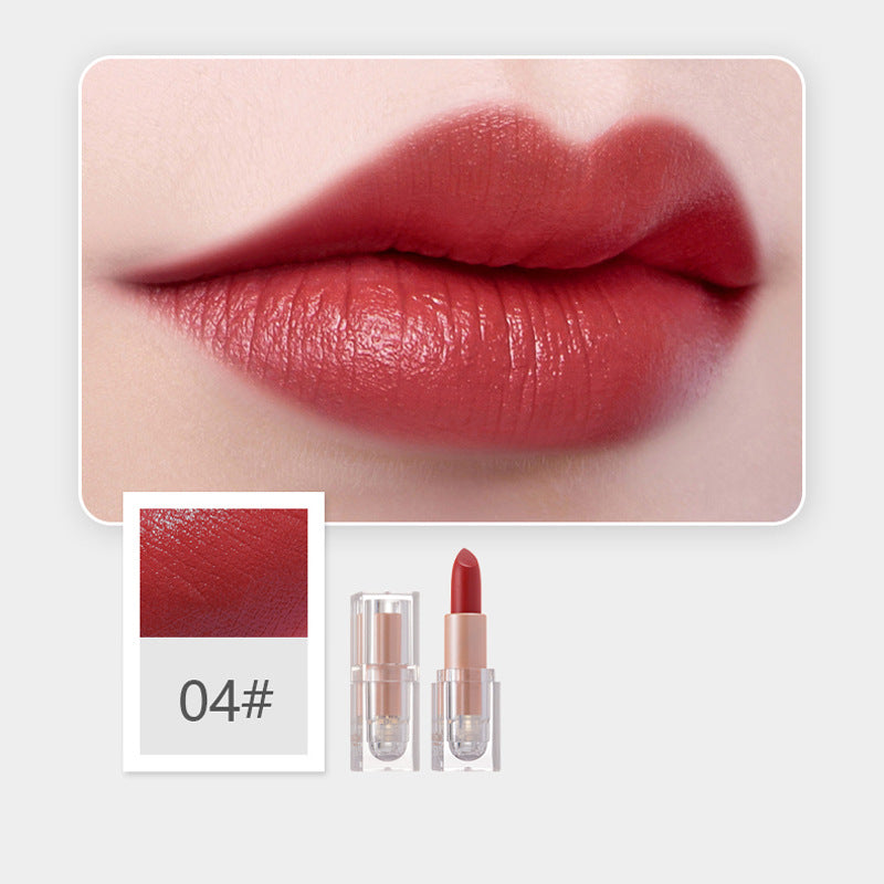 Matte Finish Crystal Square Tube Lipstick - Nourishing & Moisturizing