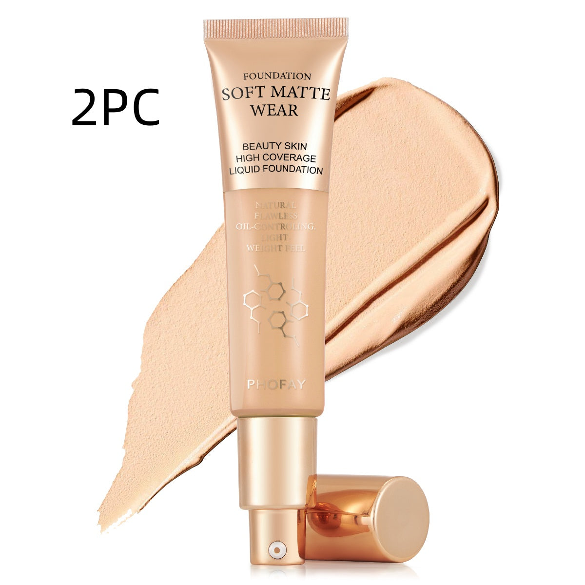 Full Coverage Liquid Foundation - Lightweight Oil-Controlling Makeup