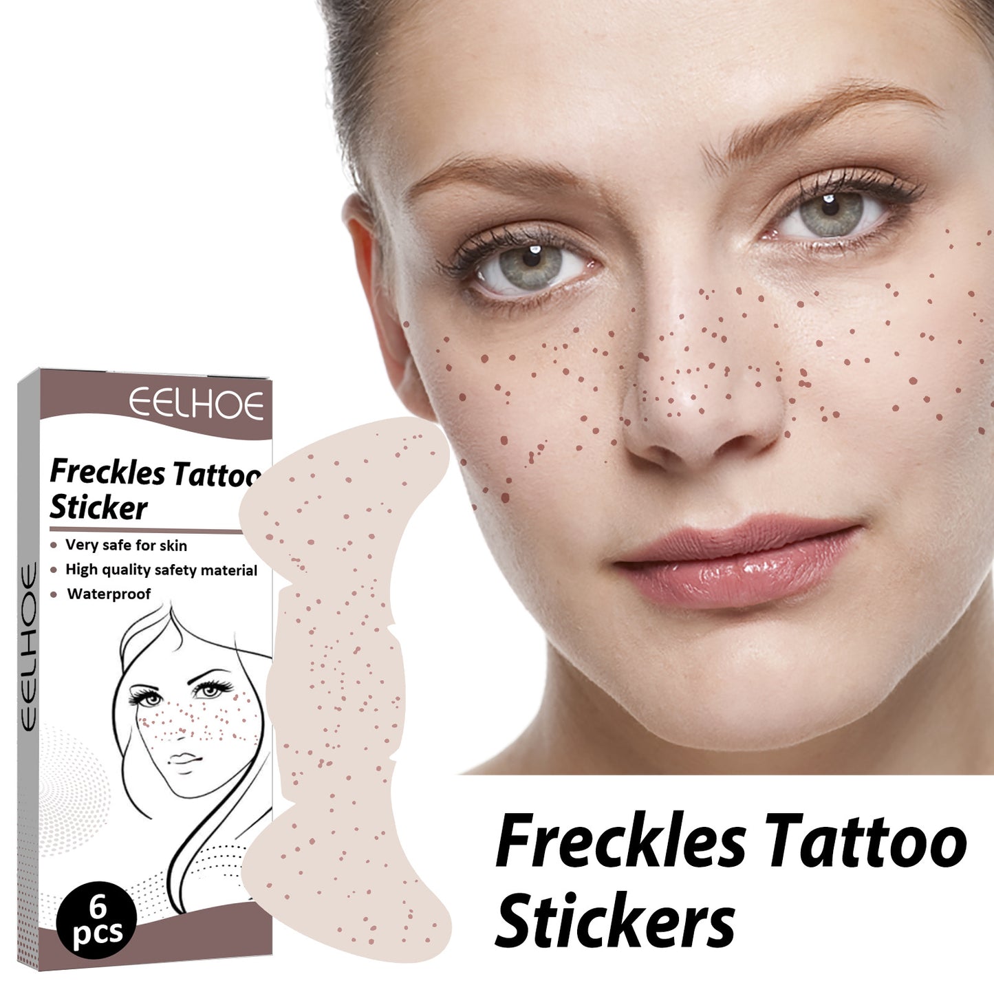 Waterproof Faux Freckle Tattoo Stickers - Natural Long-Lasting Makeup