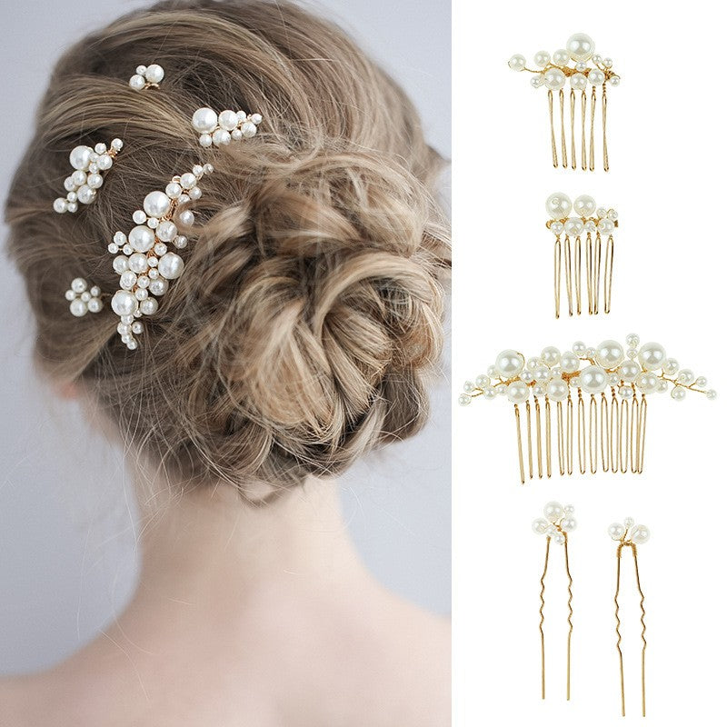 Pearl Hair Clip Set - Elegant Cheongsam Hair Accessories for Women