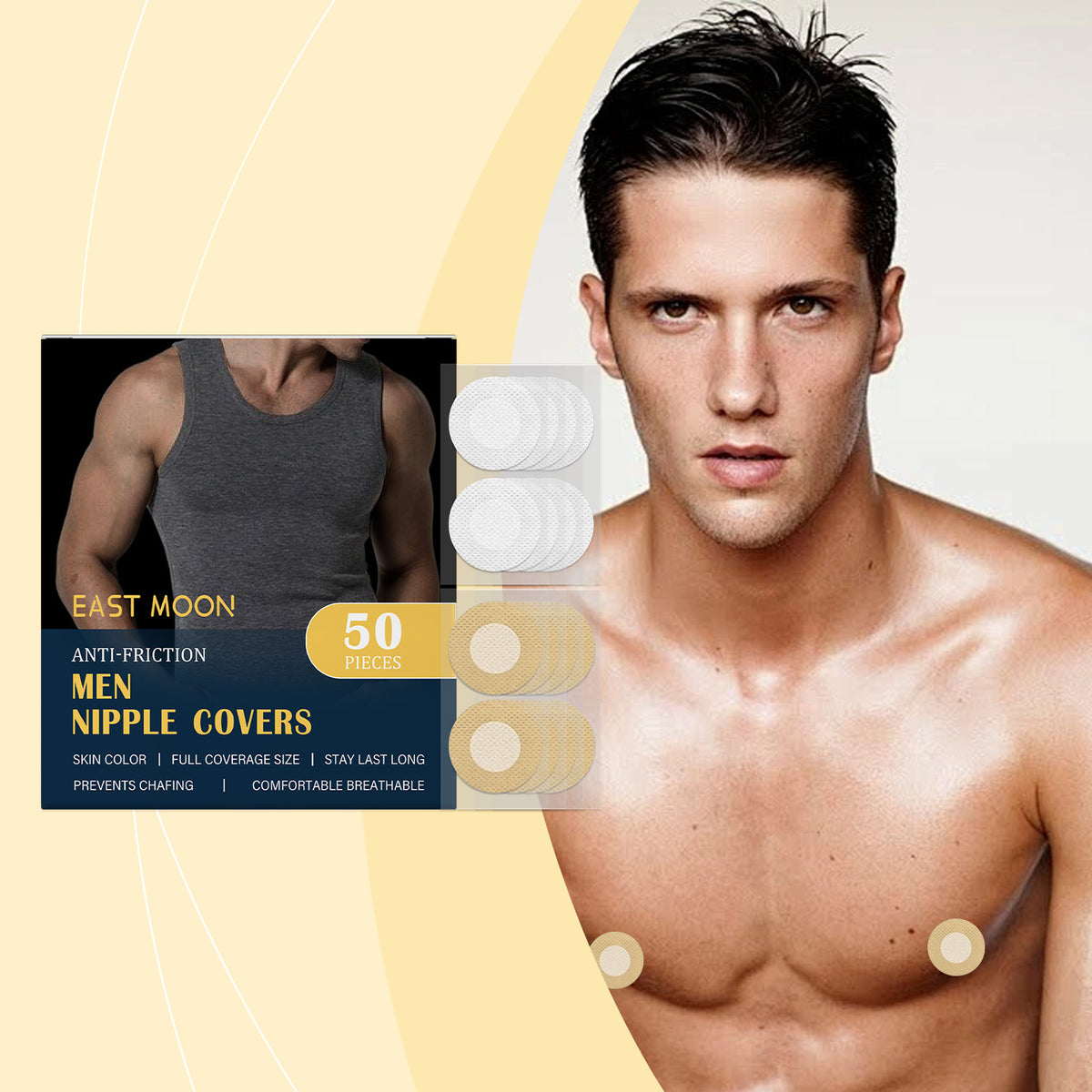 Men's Sports Anti Friction Chest Patch