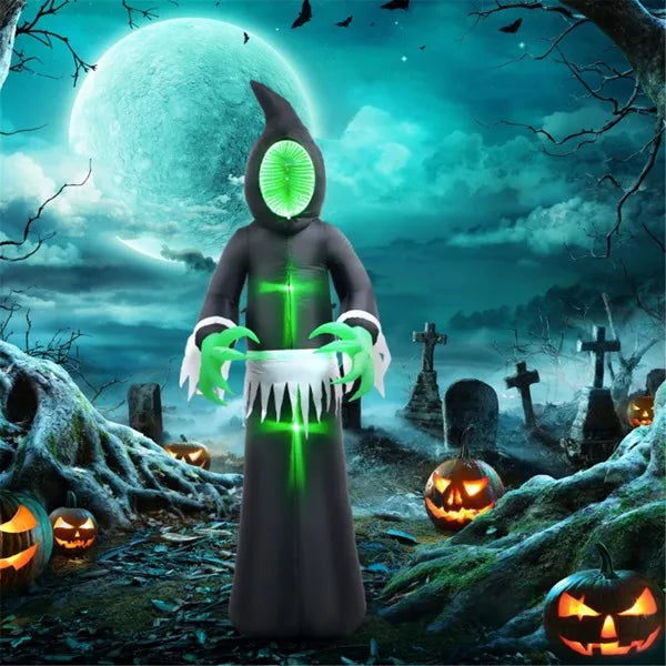 Inflatable Halloween Mirror Face Ghost with LED Lights