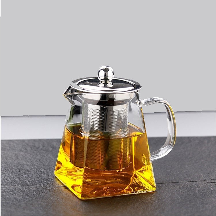 Glass Teapot Set with Strainer - High-Temperature Heat-Resistant Kitchenware