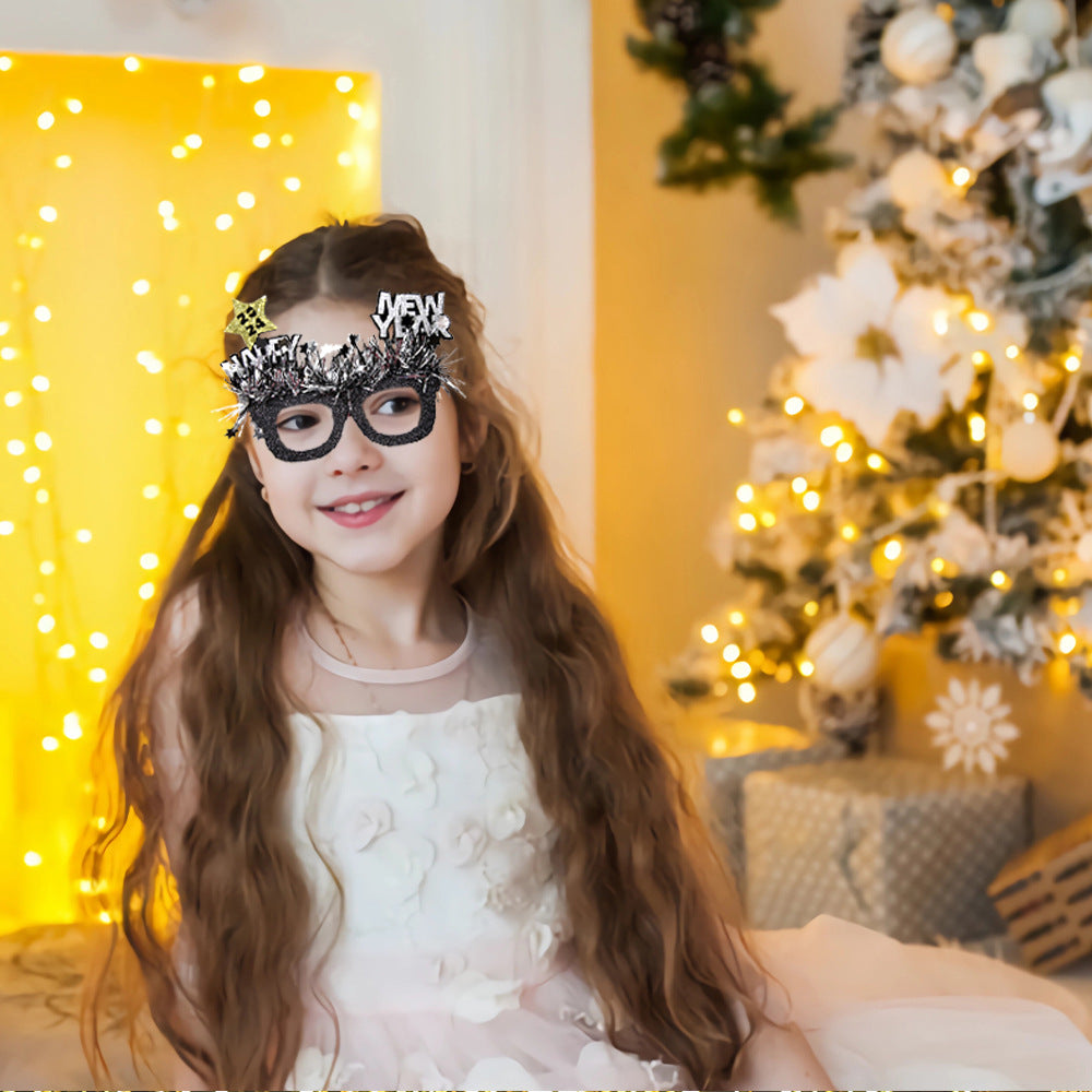 Funny New Year Party Glasses Photo Props - Holiday & Celebration Accessories