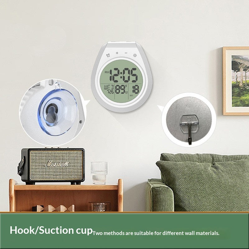 Waterproof Wall Clock with Anti-Fog Splash-Proof Design - Modern White