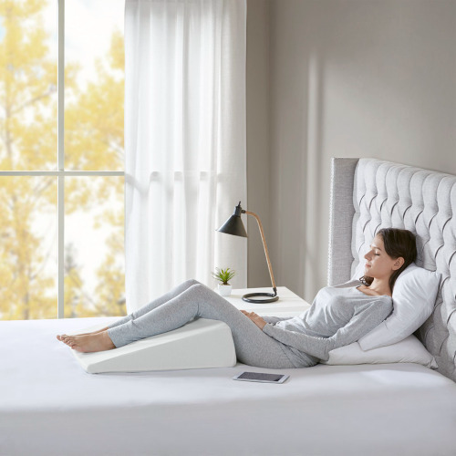 Wedge Pillow - White Polyester Bed Support Cushion