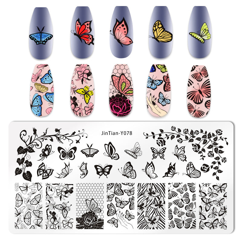 Nail Stamping Plate - Japanese Print Design