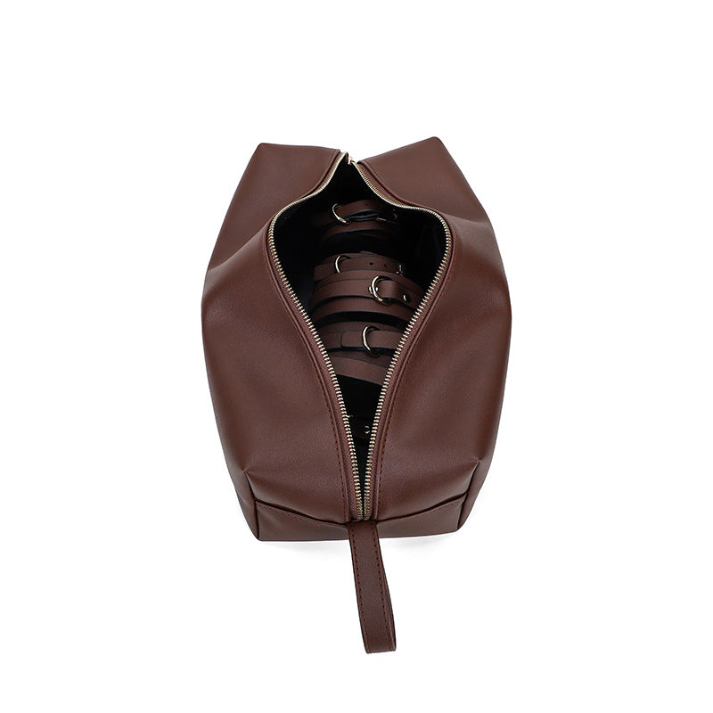 Leather & PU Storage Bag Set for Adult Wellness Accessories - 9 Pieces