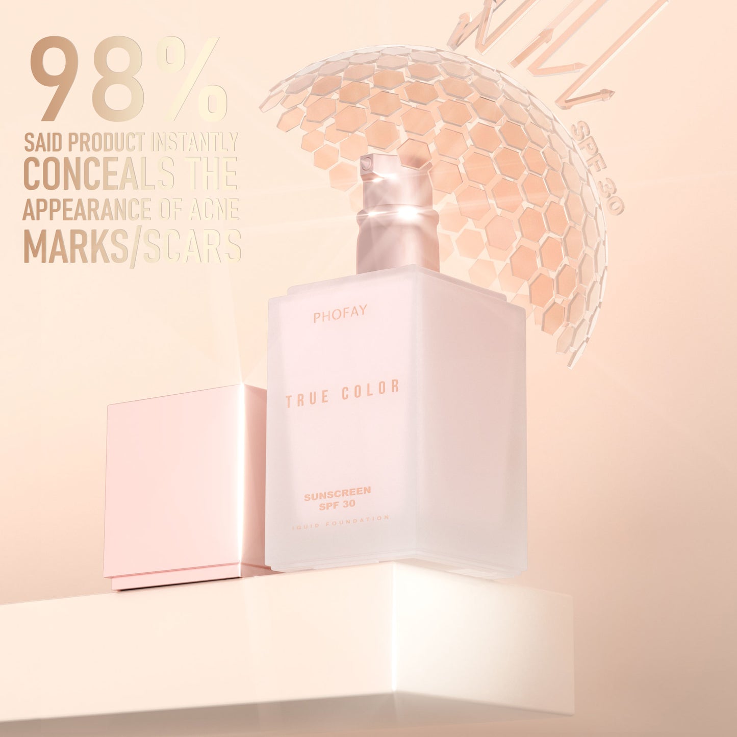 Matte Liquid Foundation with SPF 30 Sunscreen Protection