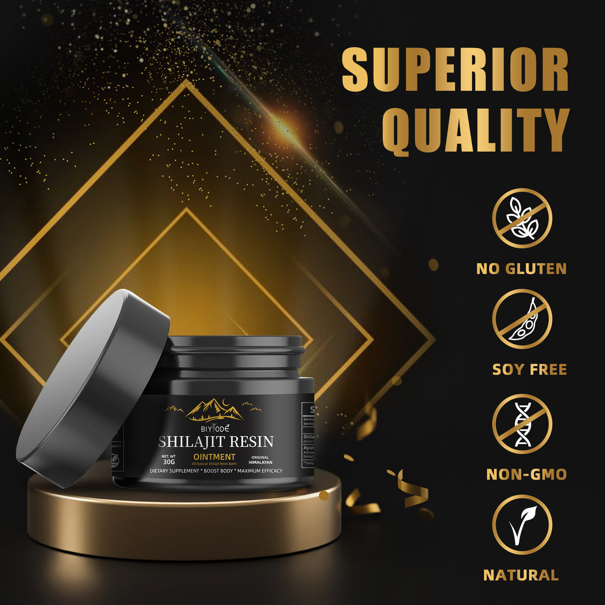 Natural Himalayan Shilajit Resin Supplement for Energy & Immunity - 30g