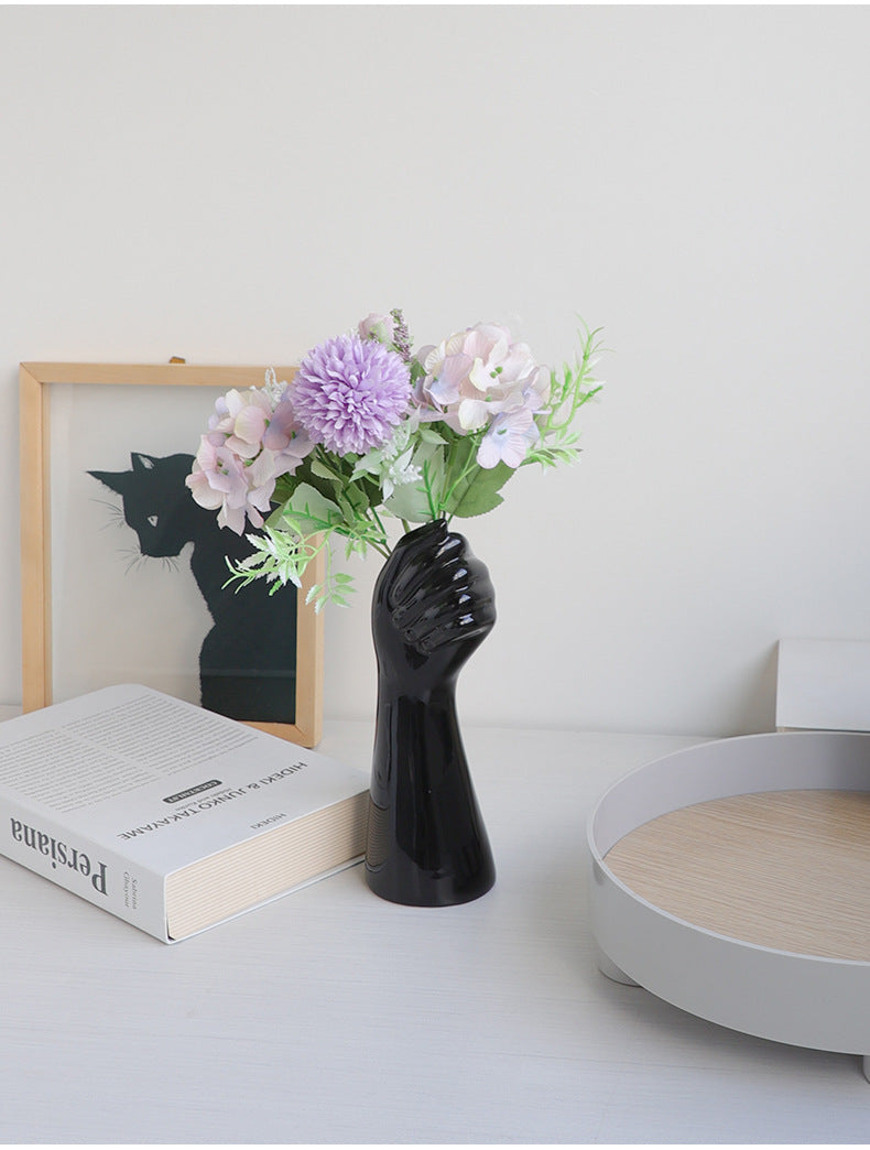 Black Ceramic Vase - European Style Home Decor Ornament