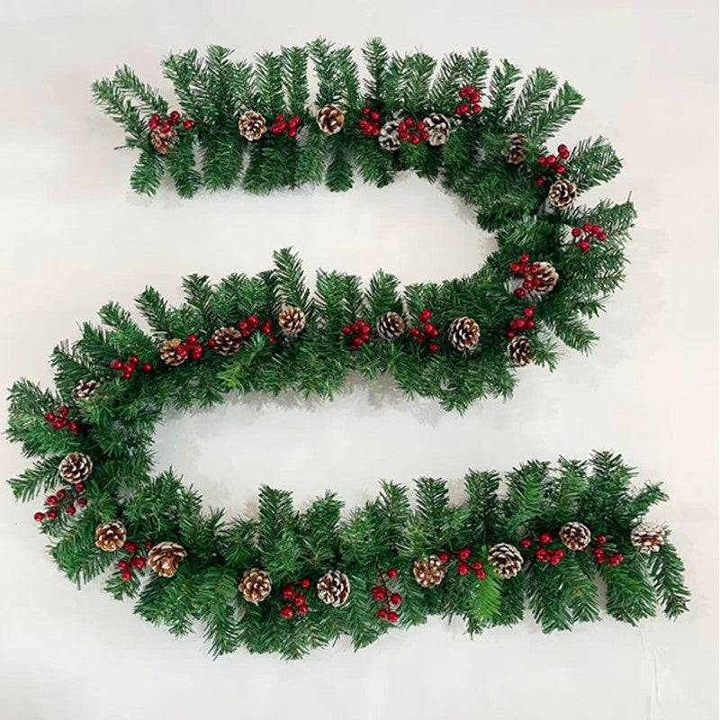 PVC Rattan Garland Christmas Decoration - White & Pine Variants