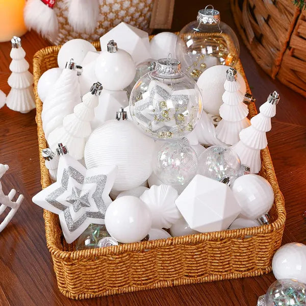 100pcs Shatterproof Christmas Tree Ornaments - Decorative Baubles