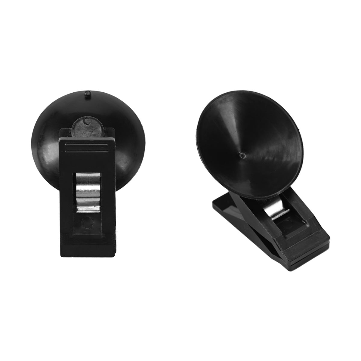 Car Sun Visor Ticket Holder with Suction Cup and Clip - Black