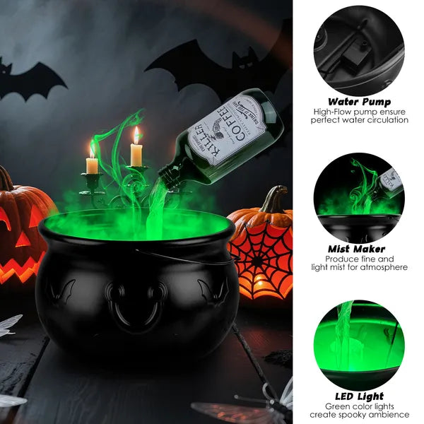 Halloween Floating Potion Bottle Decor with USB Mist Maker & LED Lights